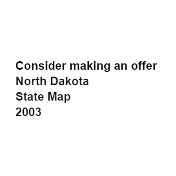 2003 North Dakota State Map Vintage Official Ephemera Auto Street Highway Road - Picture 2 of 4